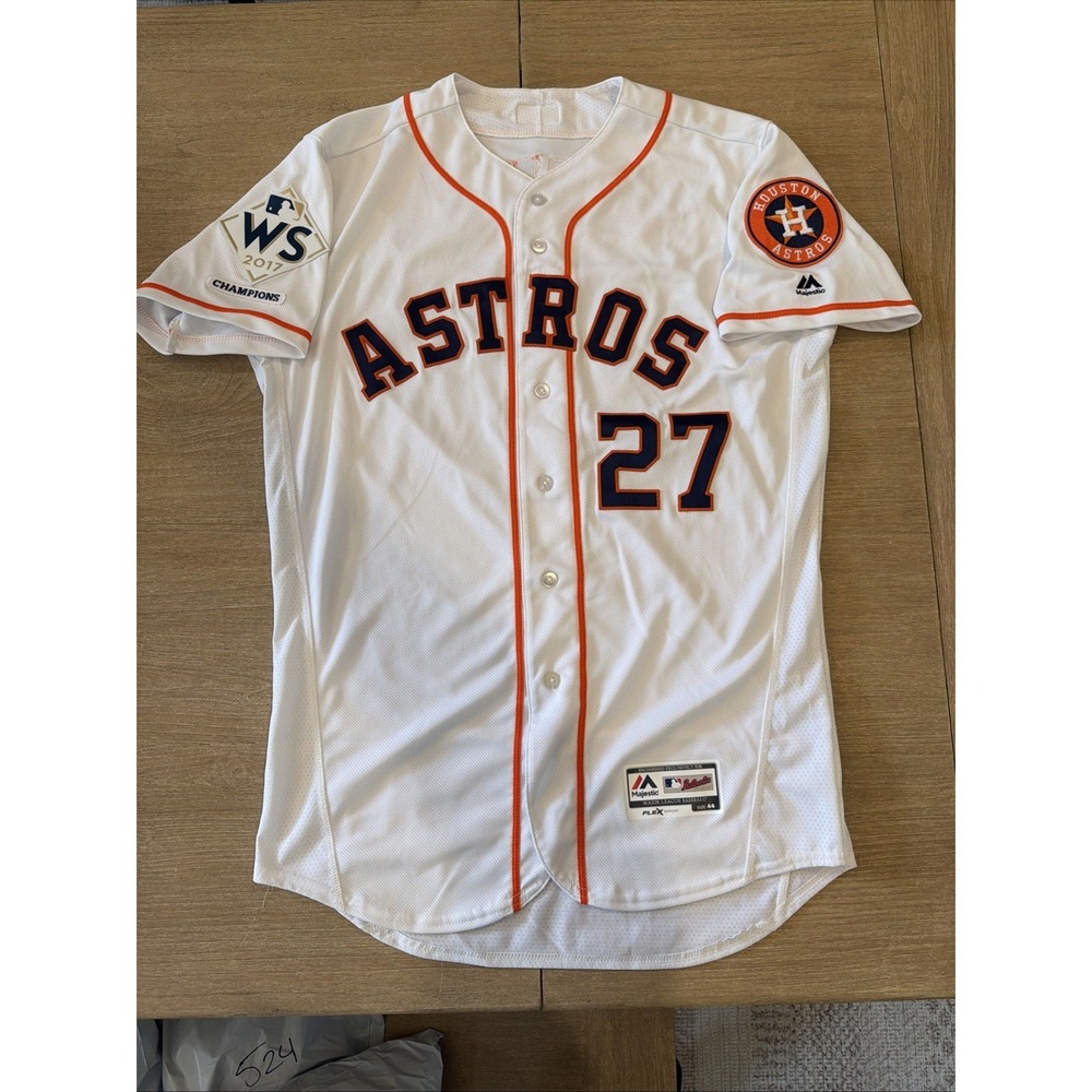 Houston Astros Jersey Jose Altuve 44 L Large Baseball World Series  2017 Patch